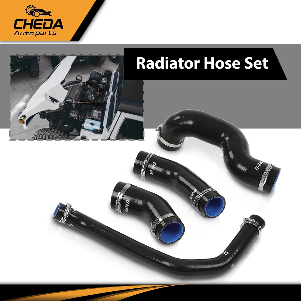 thumbnail image 2 of Transmotor2013 Black Radiator Hose Set For Humvee – Fits 12339160, 12339162, 12339159, 12340046 2 of 6