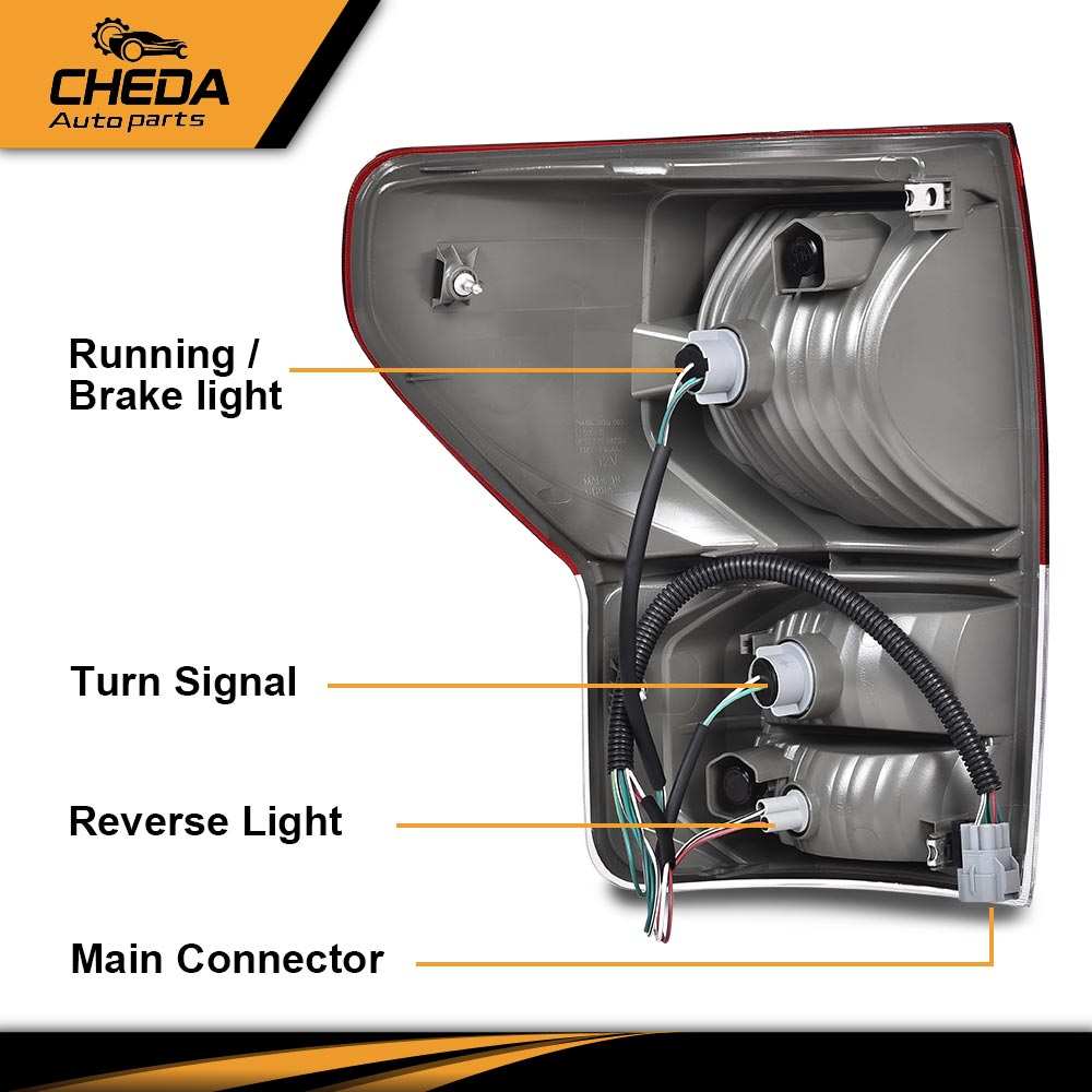 Fit For 2007-2013 Toyota Tundra Pair Tail Lights Brake Lamps Set W/o Bulb LH&RH - Foto 10